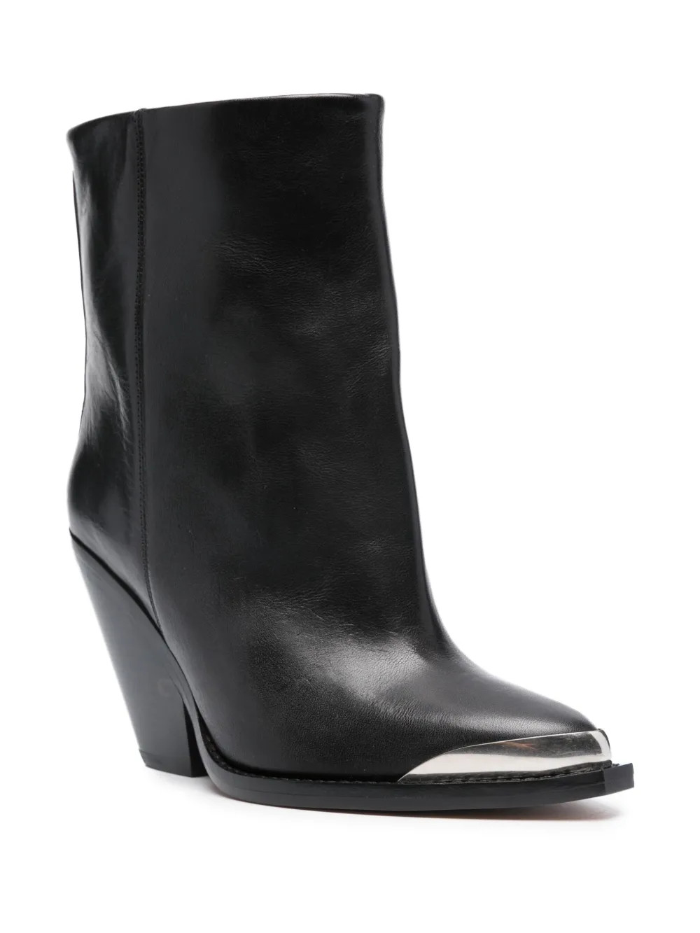 ISABEL MARANT 90mm Ladell Leather Boots | Black | FARFETCH | Farfetch Global