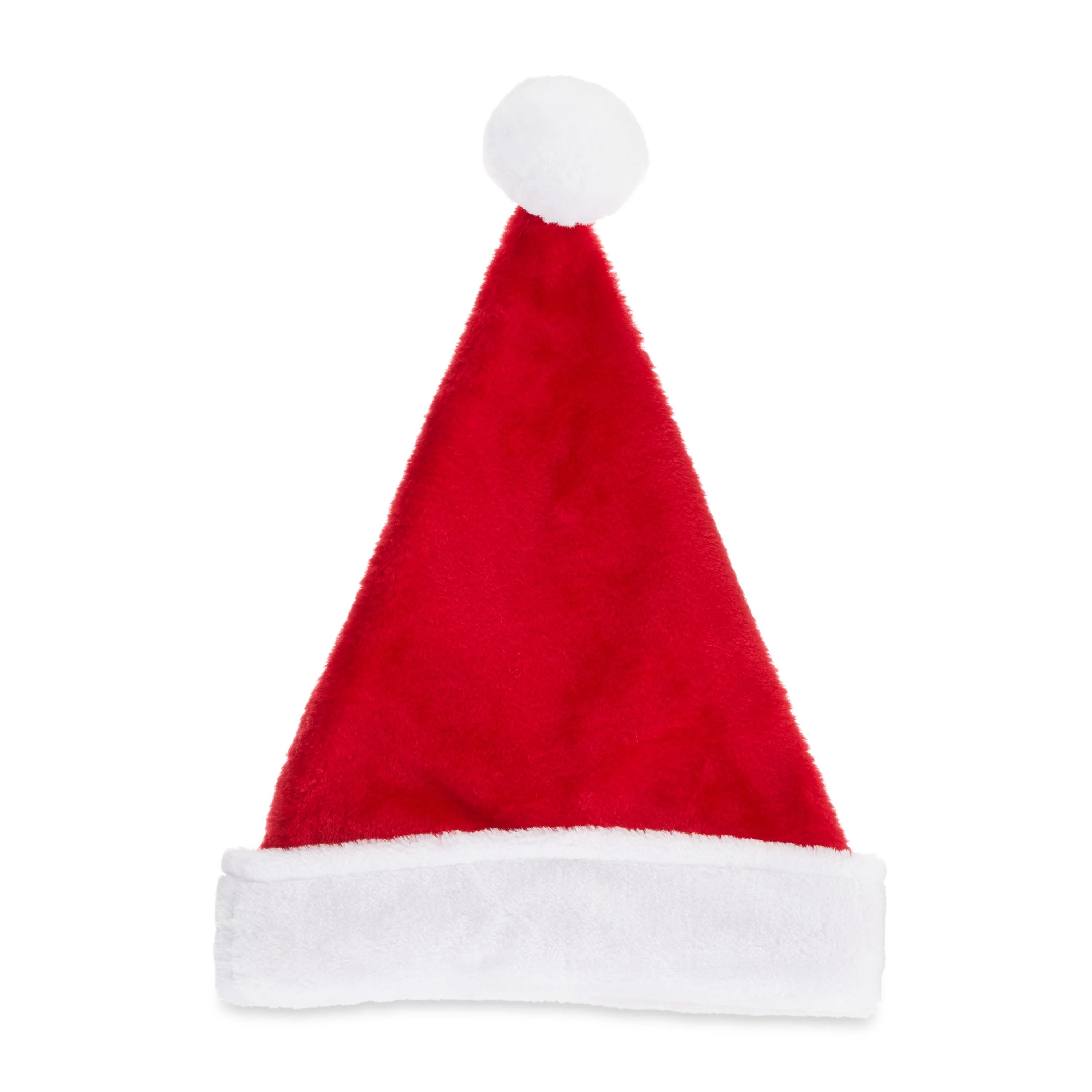 Classic Red & White Plush Santa Hat, Medium, by Holiday Time | Walmart (US)