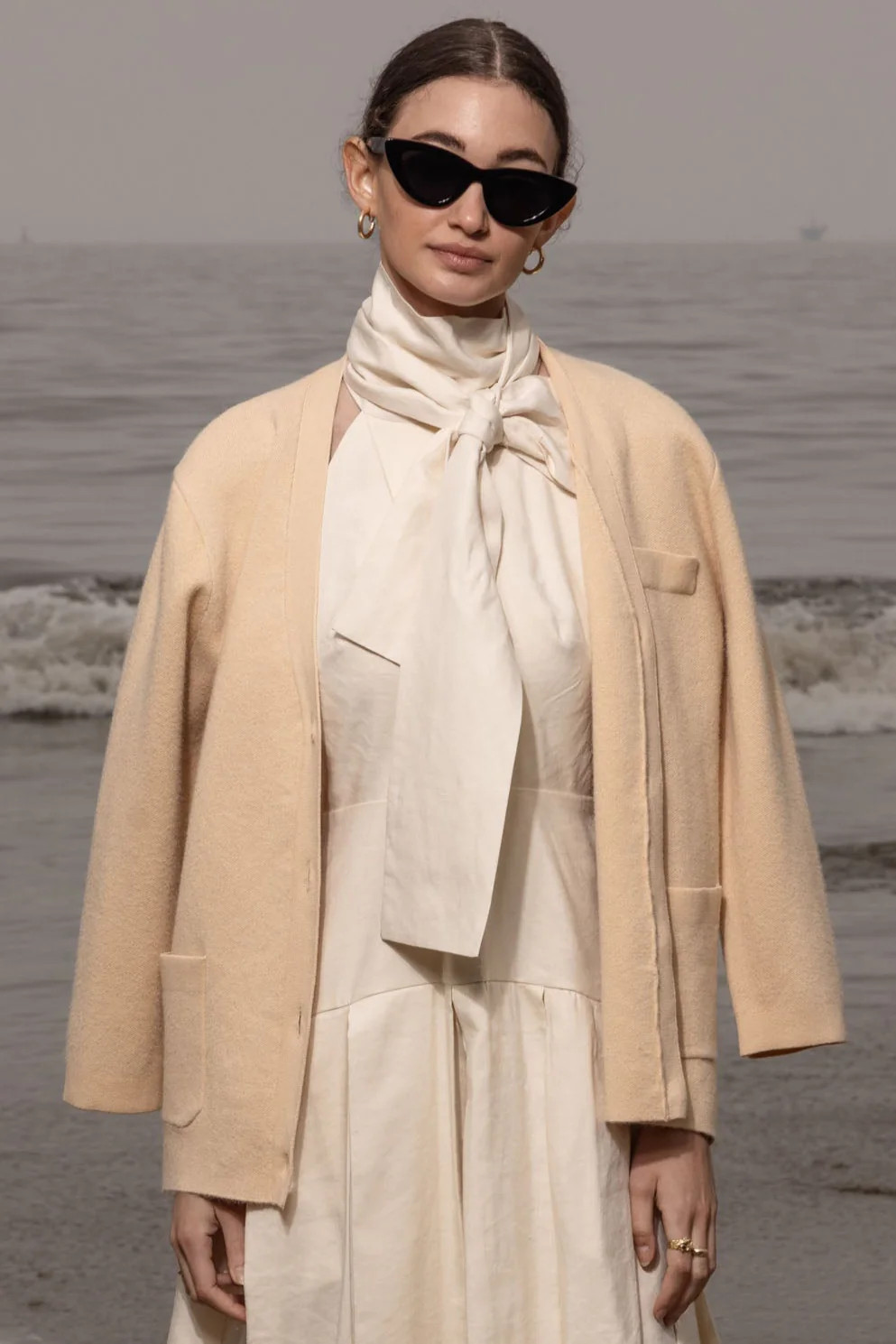 Finny Cardigan - Ivory | Heidi Merrick