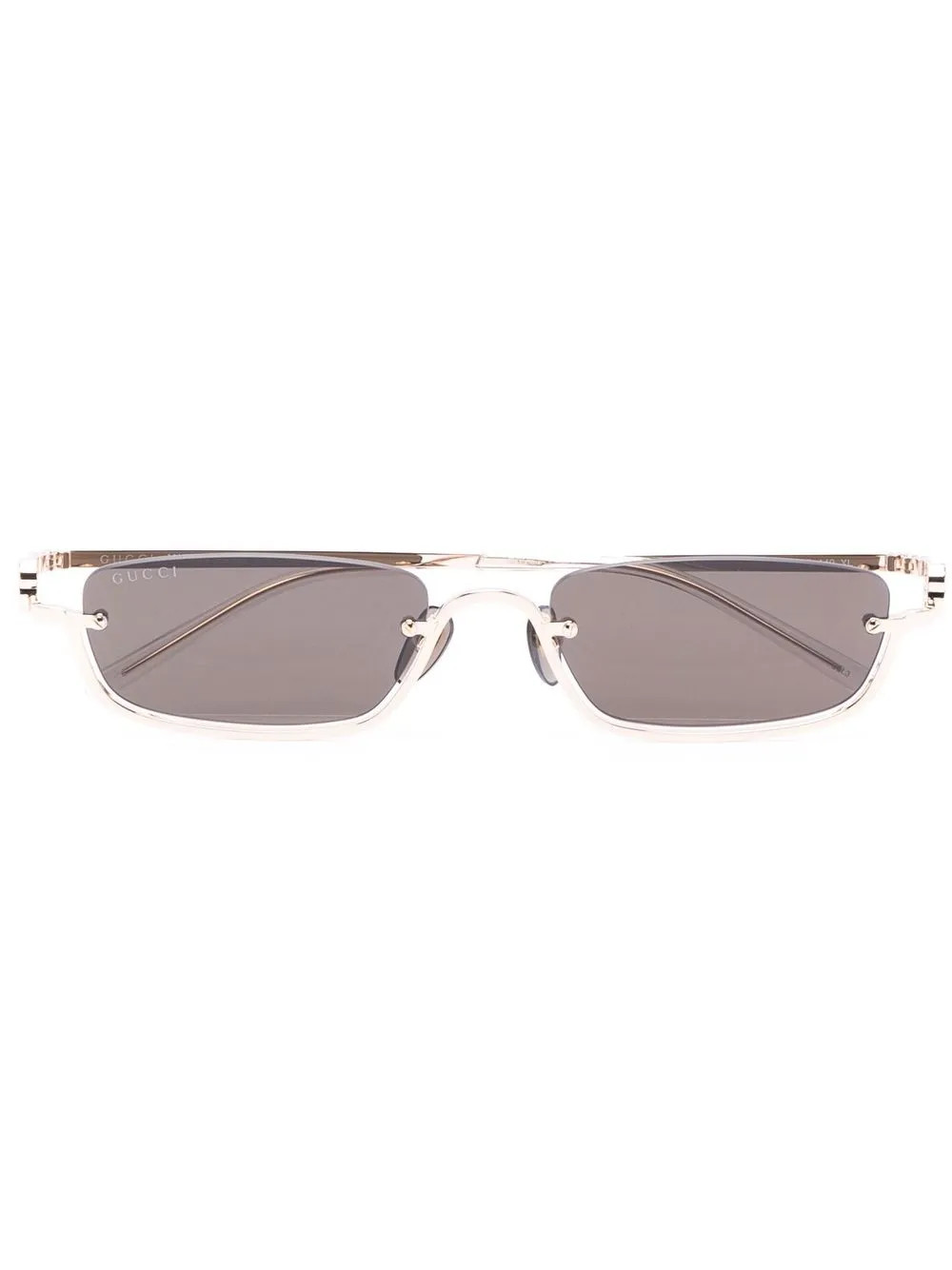 Gucci Eyewear Slim rectangular-frame Sunglasses - Farfetch | Farfetch Global