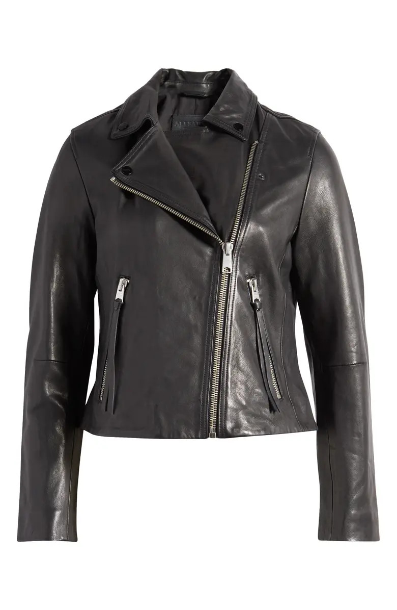 AllSaints Dalby Leather Biker Jacket | Nordstrom | Nordstrom
