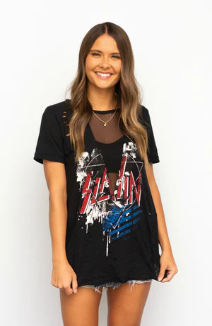 'Slayin' Mesh Insert Graphic Tee | Apricot Lane Boutique