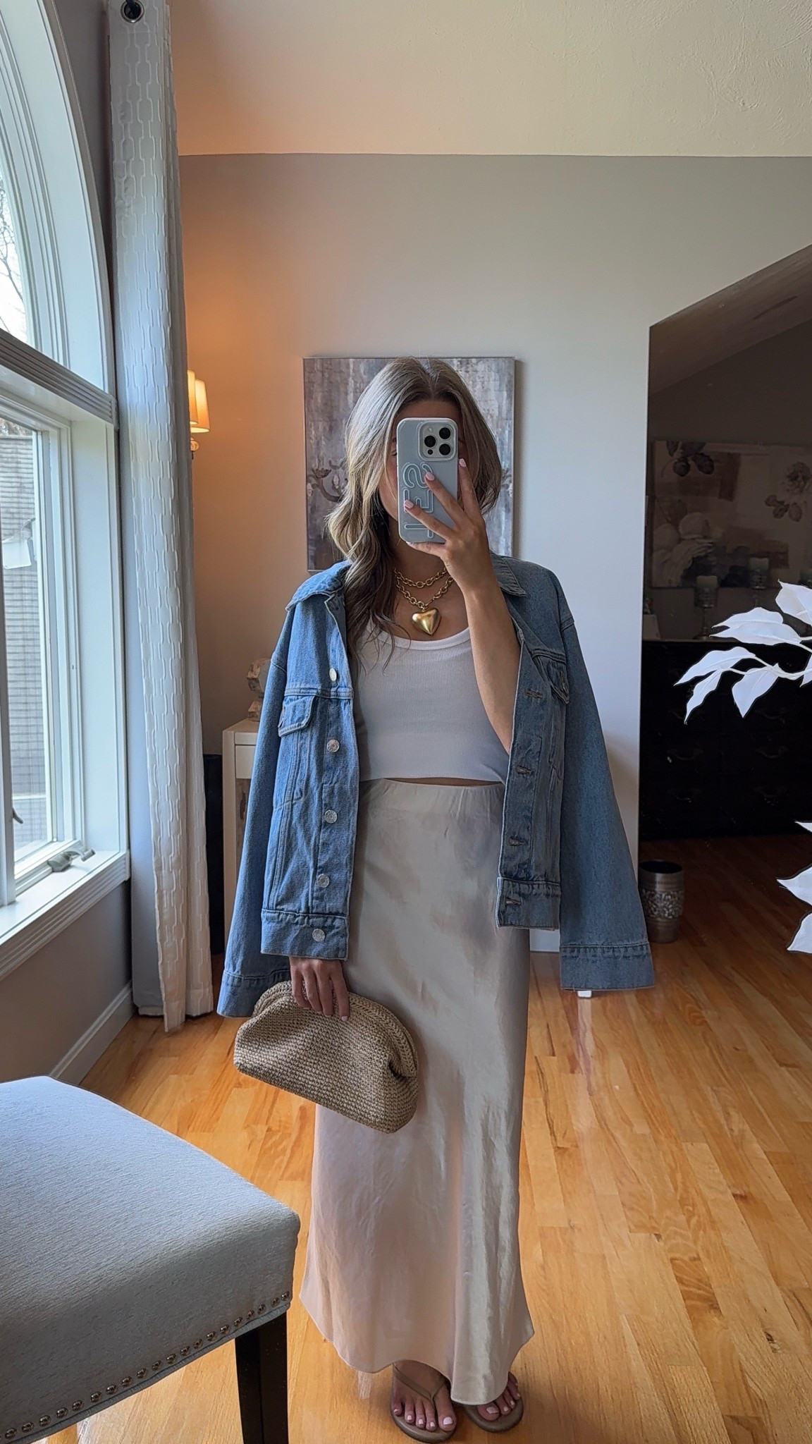 wearing an xxs in skirt and xs in denim jacket and tank 

#LTKootd #LTKvlog #LTKSeasonal