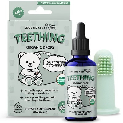 Legendairy Milk Organic Baby Teething Drops, Infant Teething Relief - 1 fl oz | Target