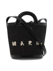 Marni Logo Embroidered Bucket Bag | Cettire Global