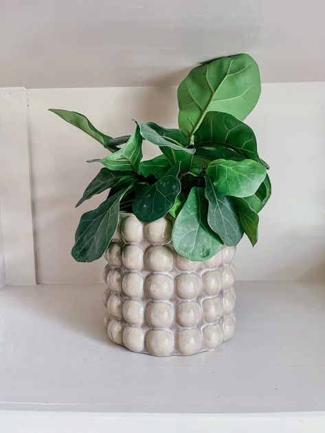 Embossed Stoneware Planter | Nigh Road