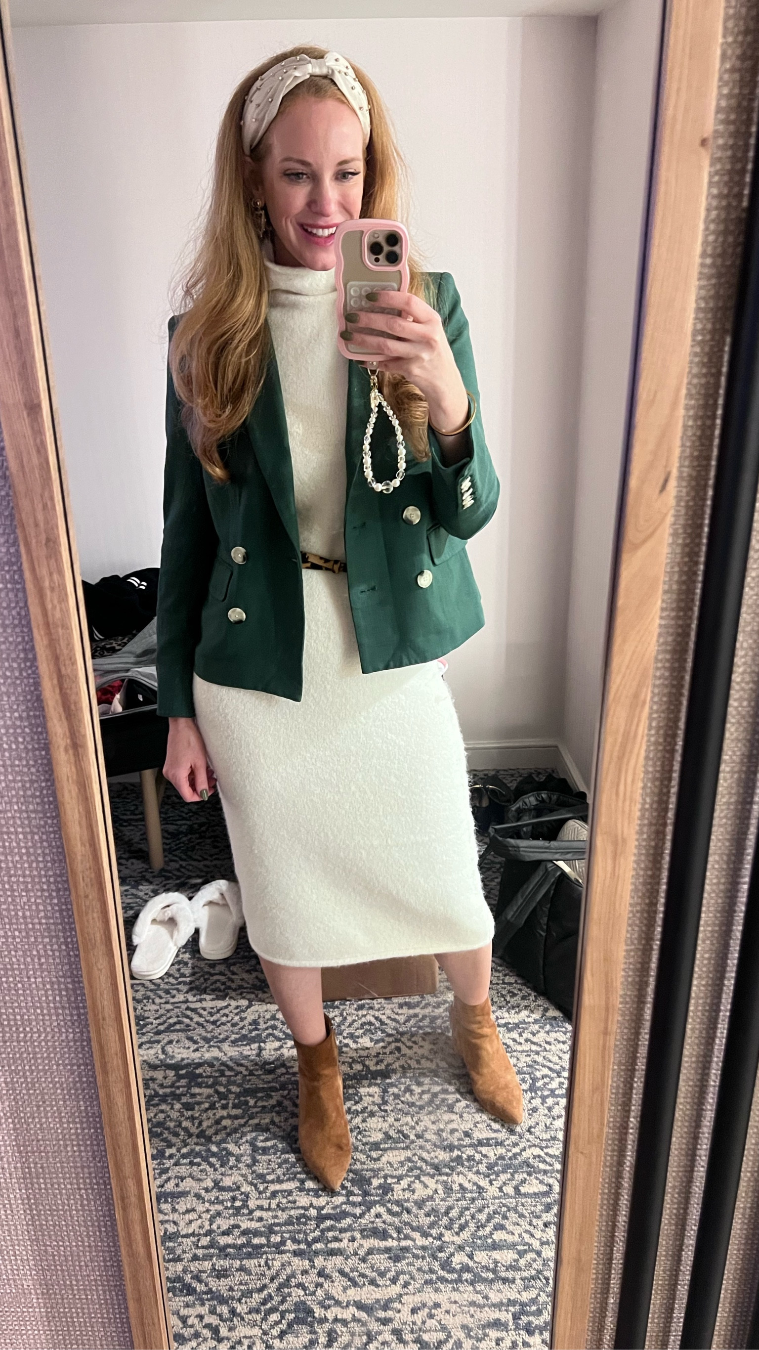 This turtleneck sweater dress is so versatile for dressy, professional, or fun! Paired with this Veronica Beard hunter green blazer it made for the perfect evening work look!

#LTKWorkwear #LTKStyleTip #LTKSeasonal