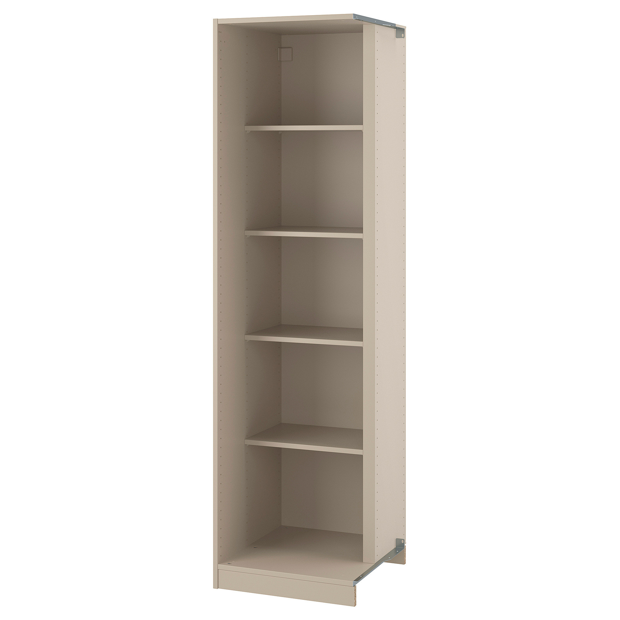 PAX Add-on corner unit with 4 shelves, gray-beige, 20 7/8x22 7/8x79 1/8 " | IKEA US