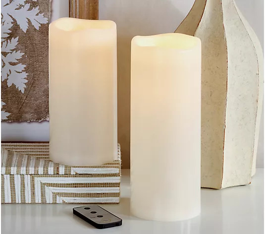 Make Your Selection: Simply Stunning S/2 Outdoor Flameless Candles by Janine Graff | QVC