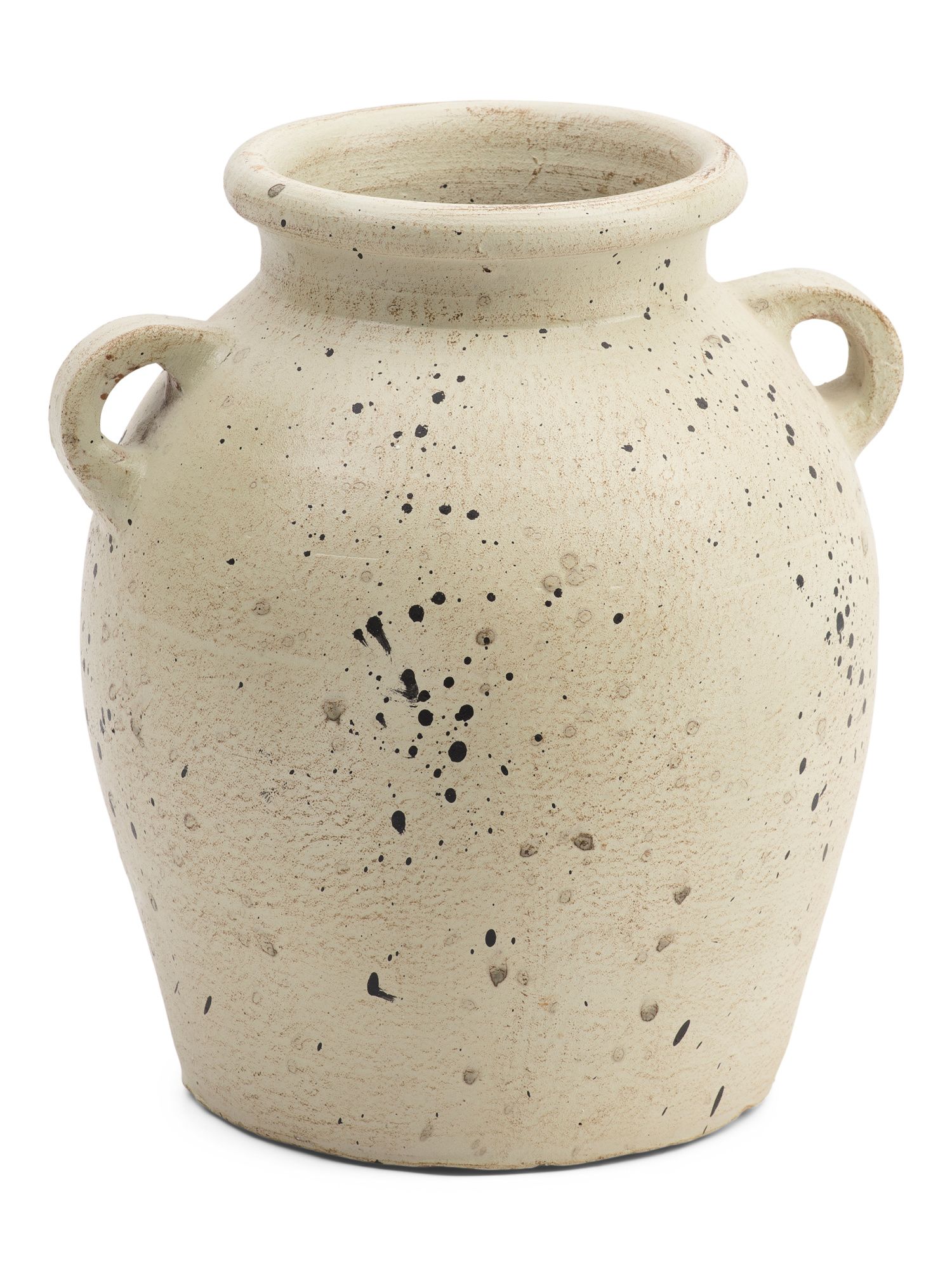 10in Speckled Handled Rounded Vase | Home | Marshalls | Marshalls