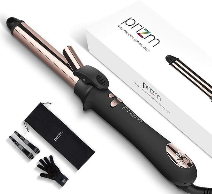 Prizm Professional 25MM Rotating Curling Iron, Nano Titanium Curling Wand, Automatic Hair Curler ... | Amazon (US)