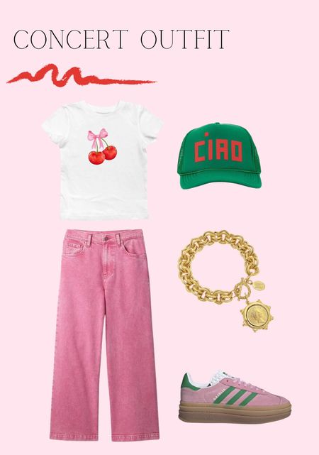 Concert Outfit Idea 💗

Pink jeans, wide leg jeans, crop top, coquette, trucker hat, spring style, Amazon finds, adidas, gap, spring out.

#LTKFestival #LTKstyletip #LTKSeasonal