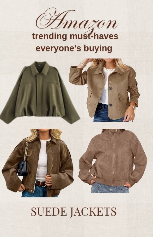 Amazon suede jackets 2025 | trending fall fashion finds | viral Amazon coats + outerwear must-haves 🤎 #AmazonFinds #LTKFallFashion

#LTKFindsUnder100 #LTKSeasonal
