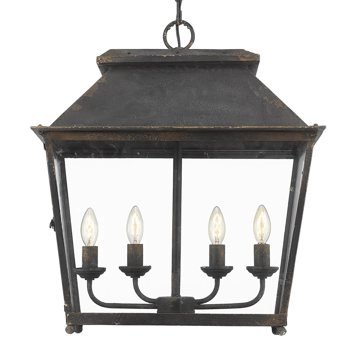 Aimee-Grace 4 - Light Steel Dimmable Lantern Geometric Chandelier | Wayfair North America