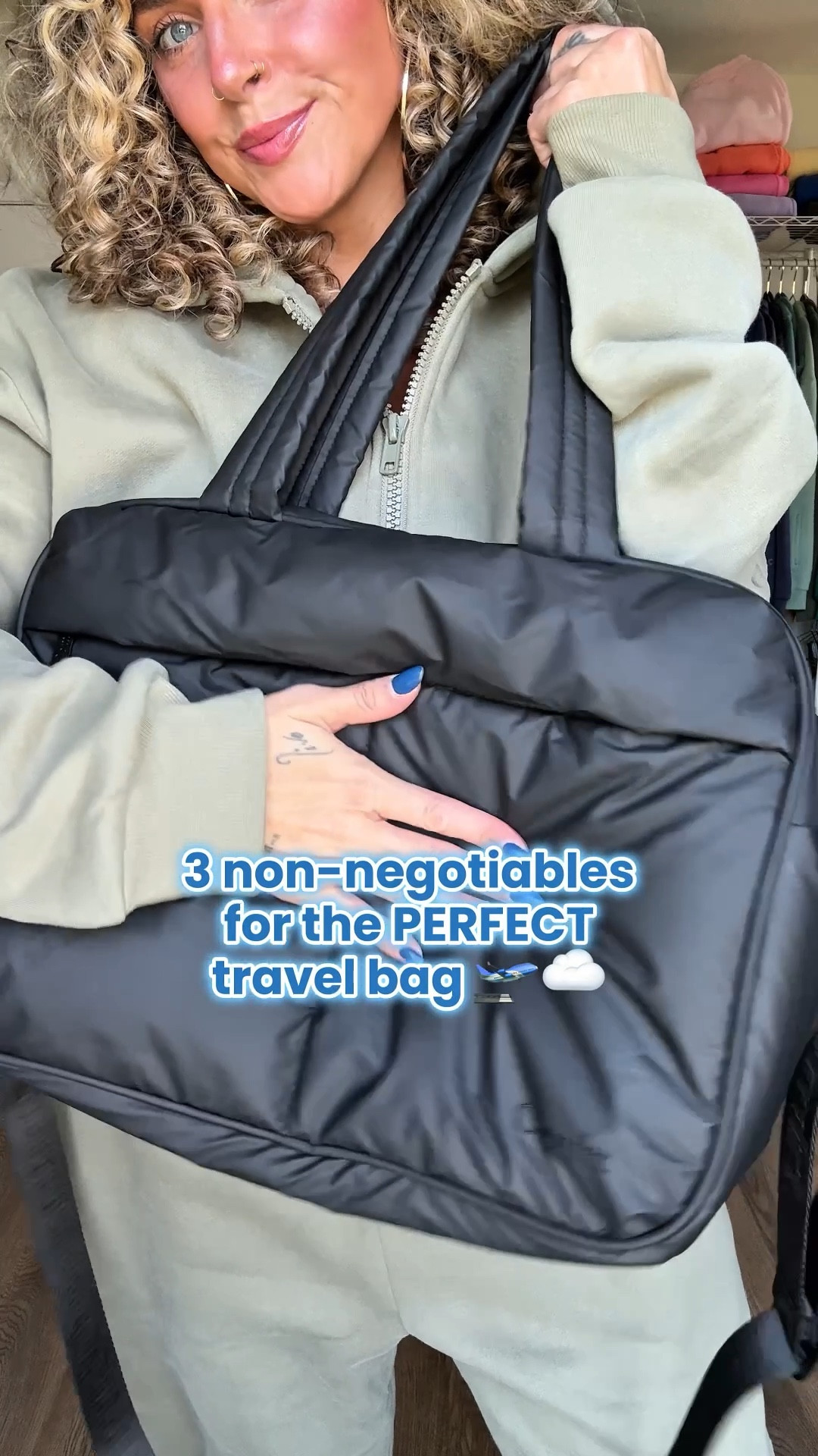 3 non-negotiables for the PERFECT travel bag! 

#Comfrt #TravelEssentials #TravelBag #WeekenderBag
#TravelMustHaves #TravelSmarter #ItBag #EverythingBag

#LTKMidsize #LTKItBag #LTKTravel