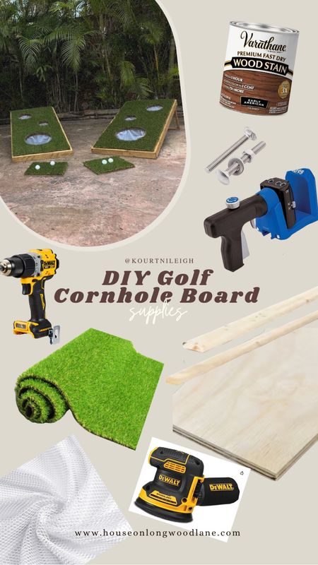 We made this fun diy golf cornhole set for under $100! We had quite a bit of supplies and tools on hand already making it out to $62 bucks 2! This would make a great handmade gift for the golf enthusiast this Christmas ⛳️

#LTKGiftGuide #LTKfindsunder100 #LTKHoliday