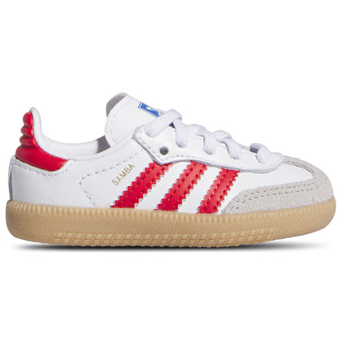 adidas Originals Boys adidas Originals Samba - Boys' Toddler Soccer Shoes White/Collegiate Red/Gum Size 5.5 | Champs Sports