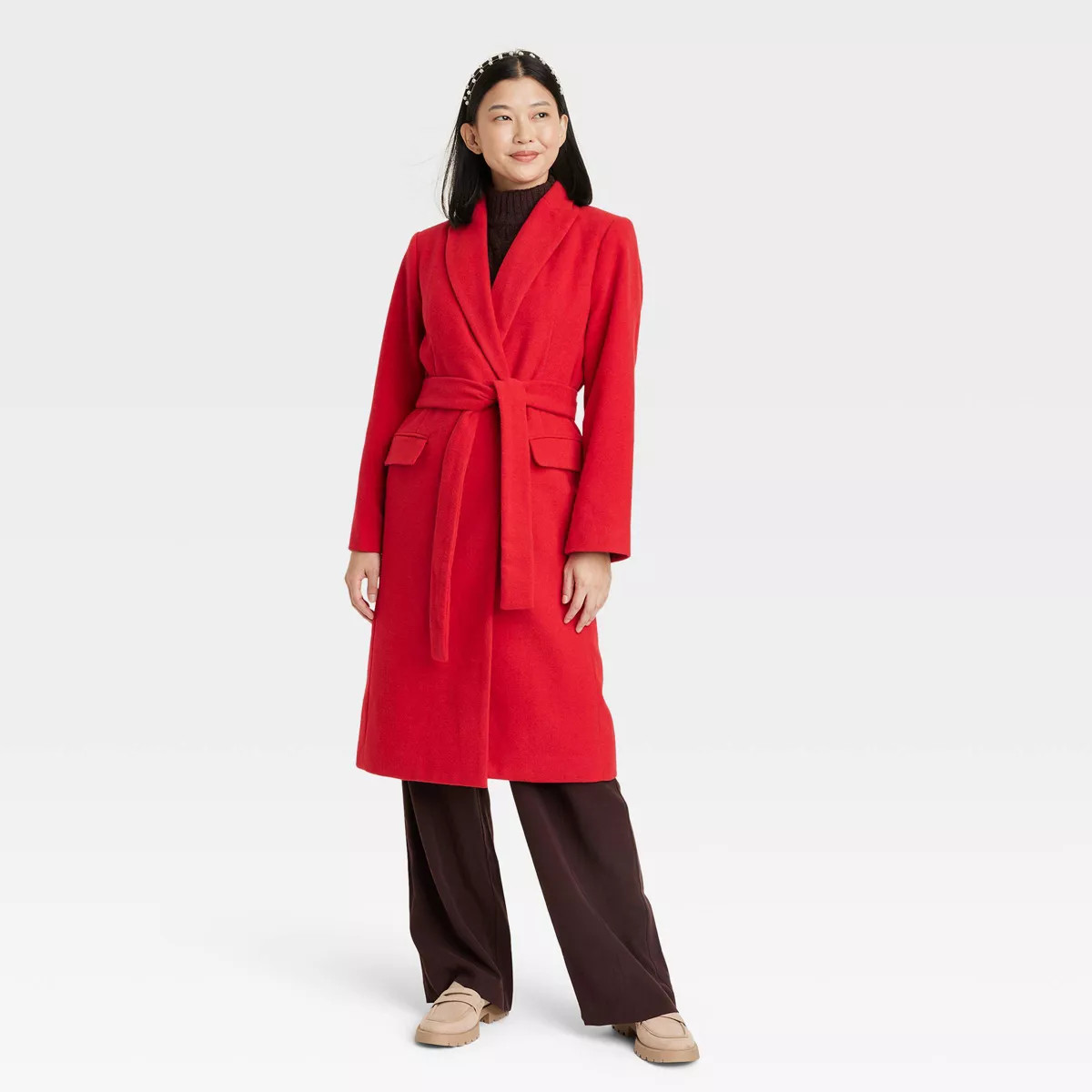 Women's Essential Wool Overcoat Jacket - A New Day™ | Target
