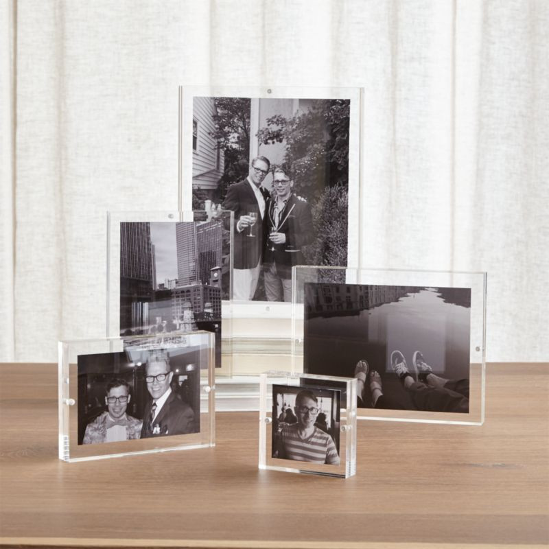 Acrylic Block Picture Frames | Crate and Barrel | Crate & Barrel