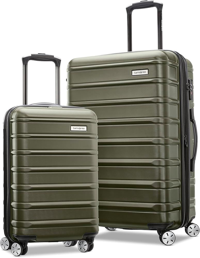 Samsonite Omni 2 Hardside Expandable Luggage with Spinner Wheels, Vita Olive, 2-Piece Set (Carry-... | Amazon (US)