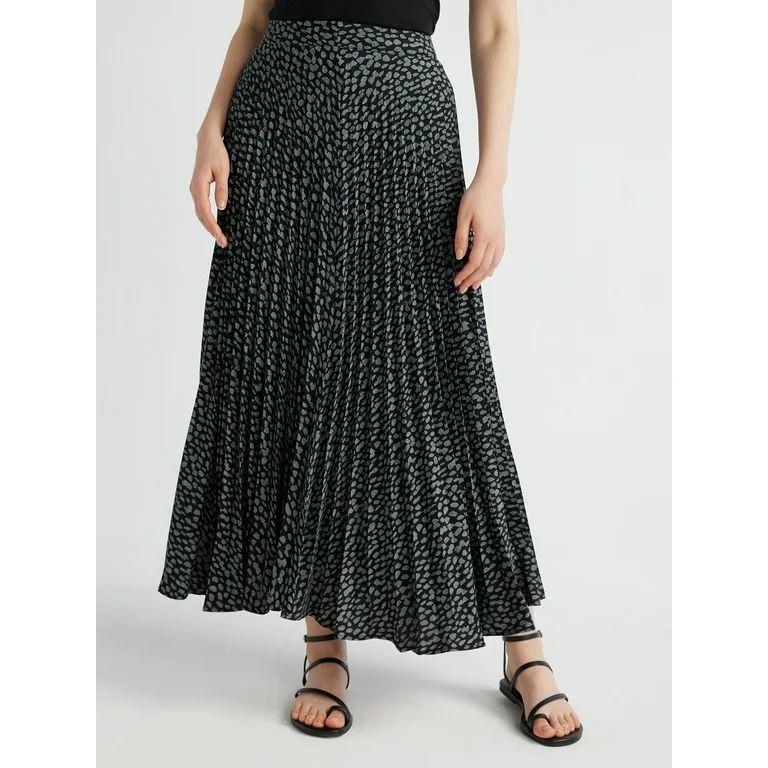 Scoop Women’s Pleated Maxi Skirt, Sizes XS-XXL | Walmart (US)