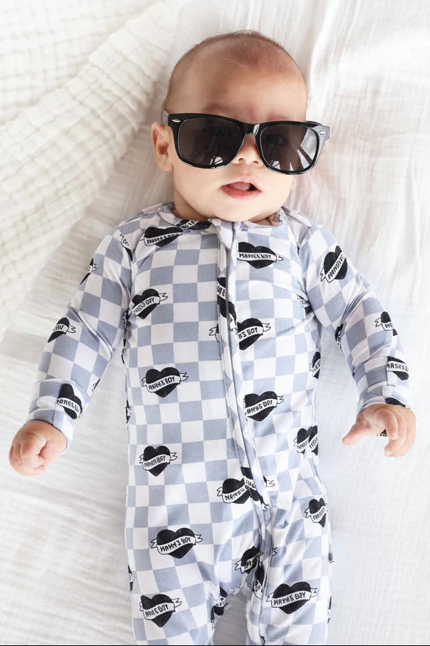 Mama's Boy Zipper Footie | Caden Lane