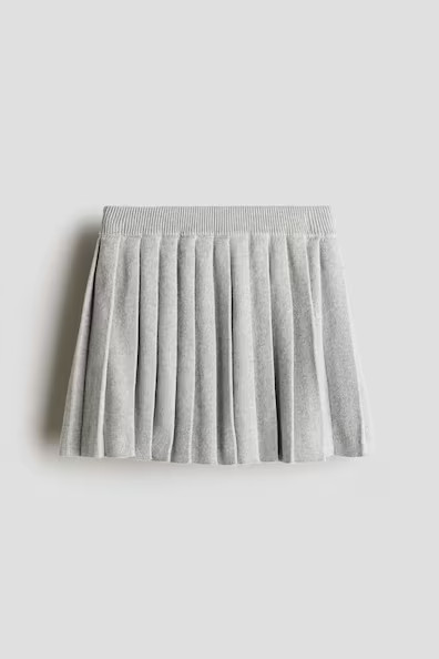 H & M - Fine-knit Cotton Skirt - Gray | H&M (US + CA)