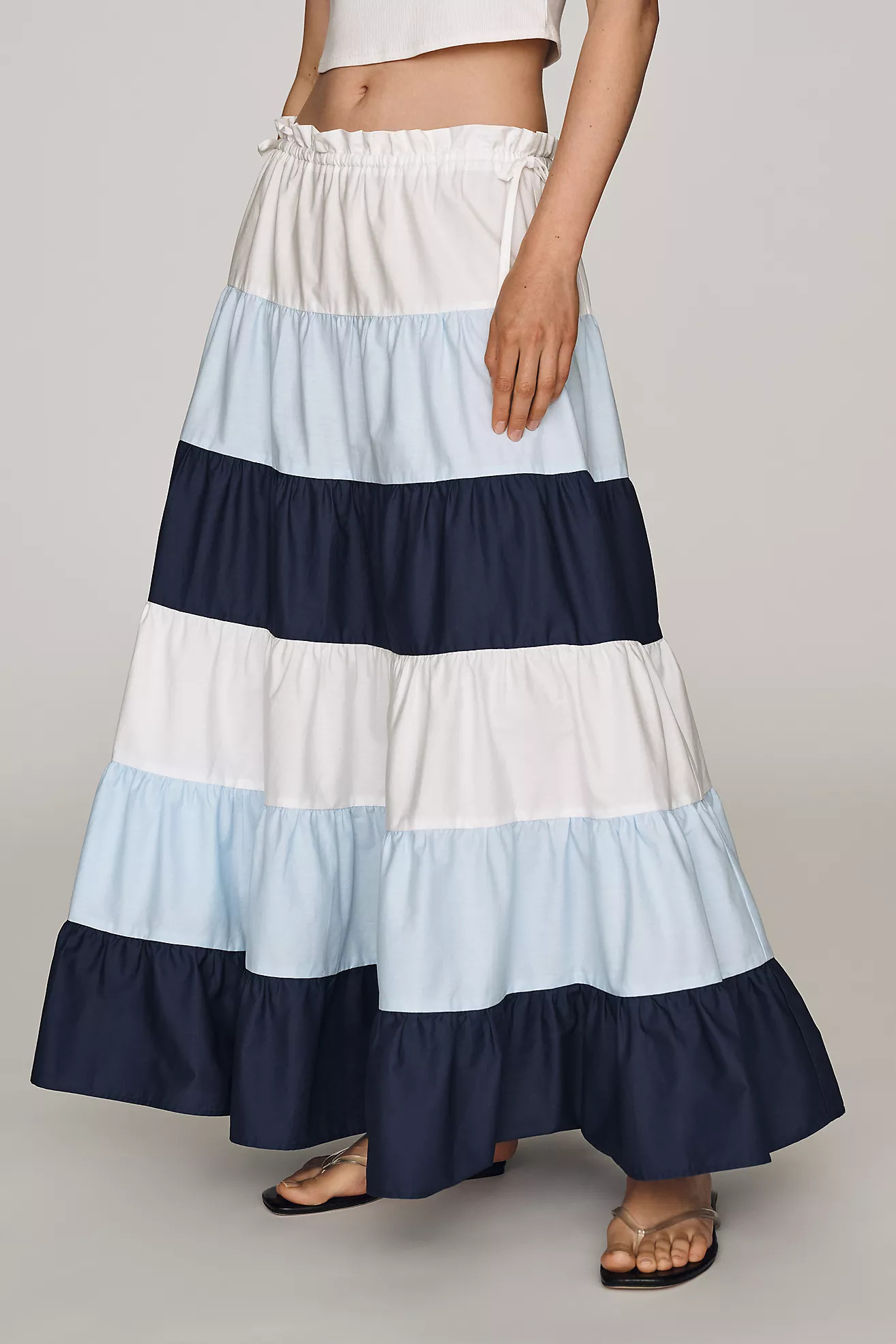Hutch Cotton Colorblock Maxi Skirt | Anthropologie (US)