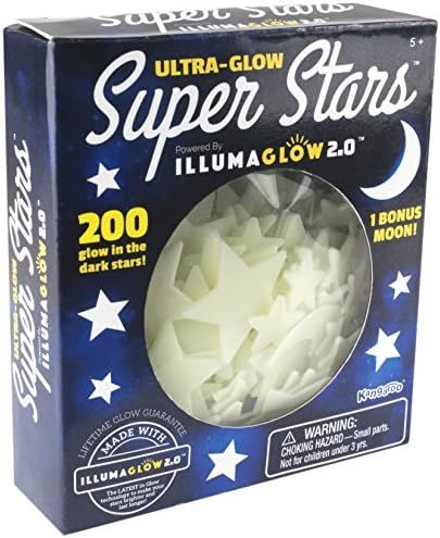 Ultra Glow in the Dark Stars; 200 Count w/ Bonus Moon | Amazon (US)