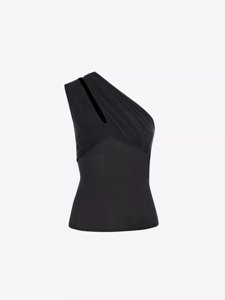 Kylie asymmetric stretchy-jersey top | Selfridges