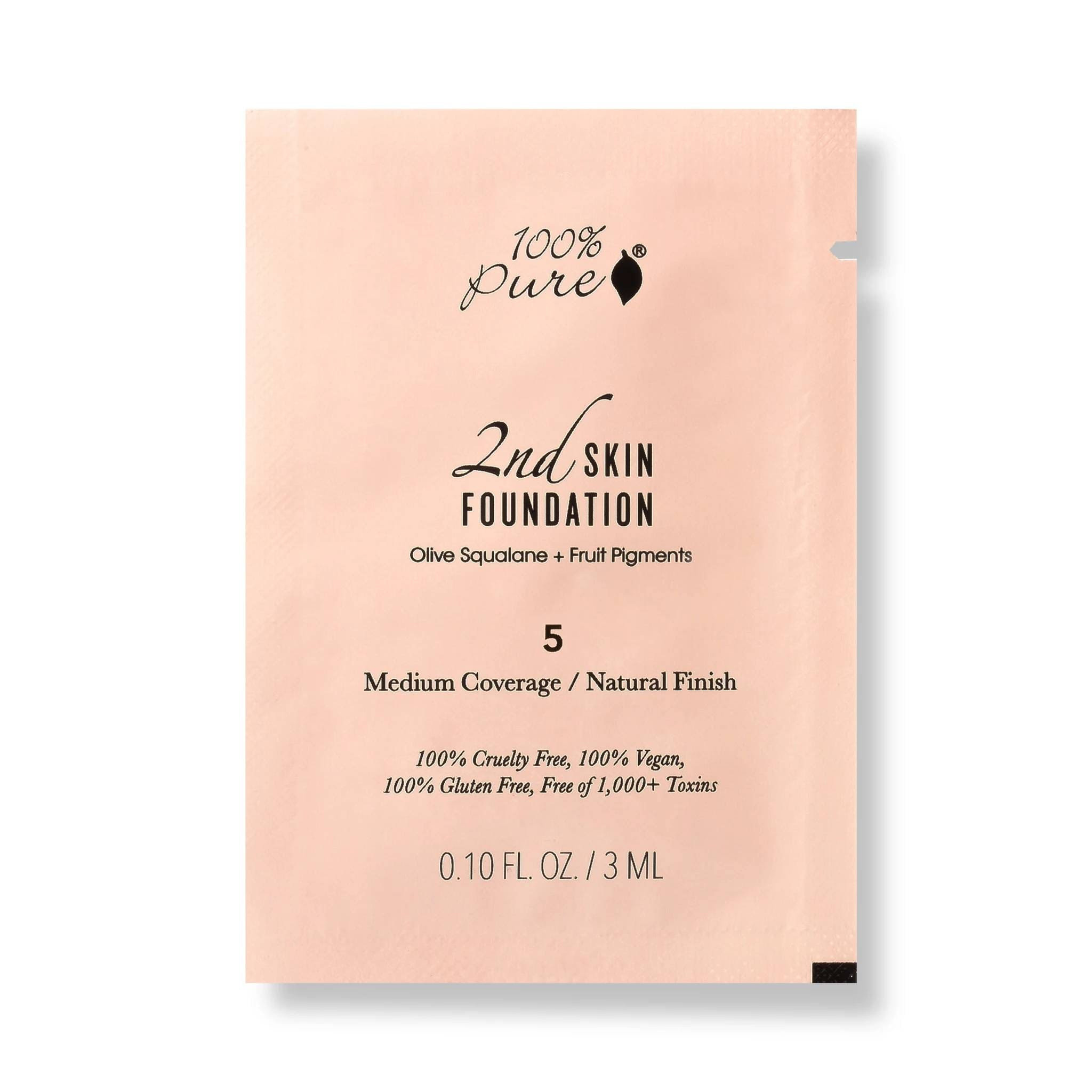 2nd Skin Foundation: Shade #5 Sample Packet | 100% PURE