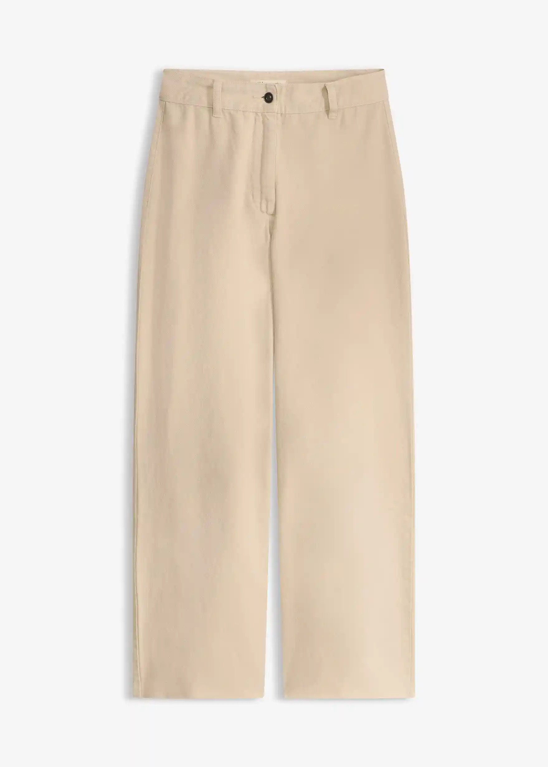 schicke Twillhose aus reiner Baumwolle - beige, Kurz | bonprix | Bonprix DE