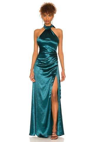 Lovers and Friends Kendall Gown in Dark Jade Green from Revolve.com | Revolve Clothing (Global)