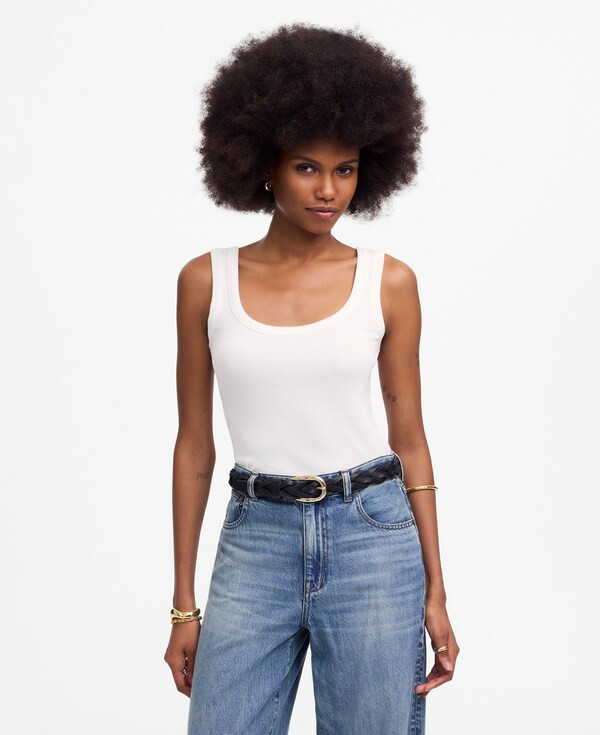 (Re)generative Cotton Ribbed Scoopneck Tank | Madewell