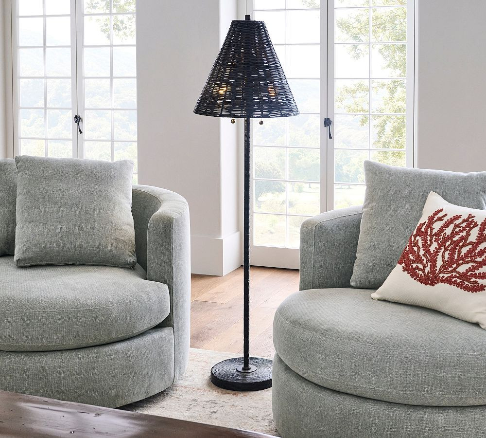 Marion Woven Floor Lamp | Pottery Barn (US)