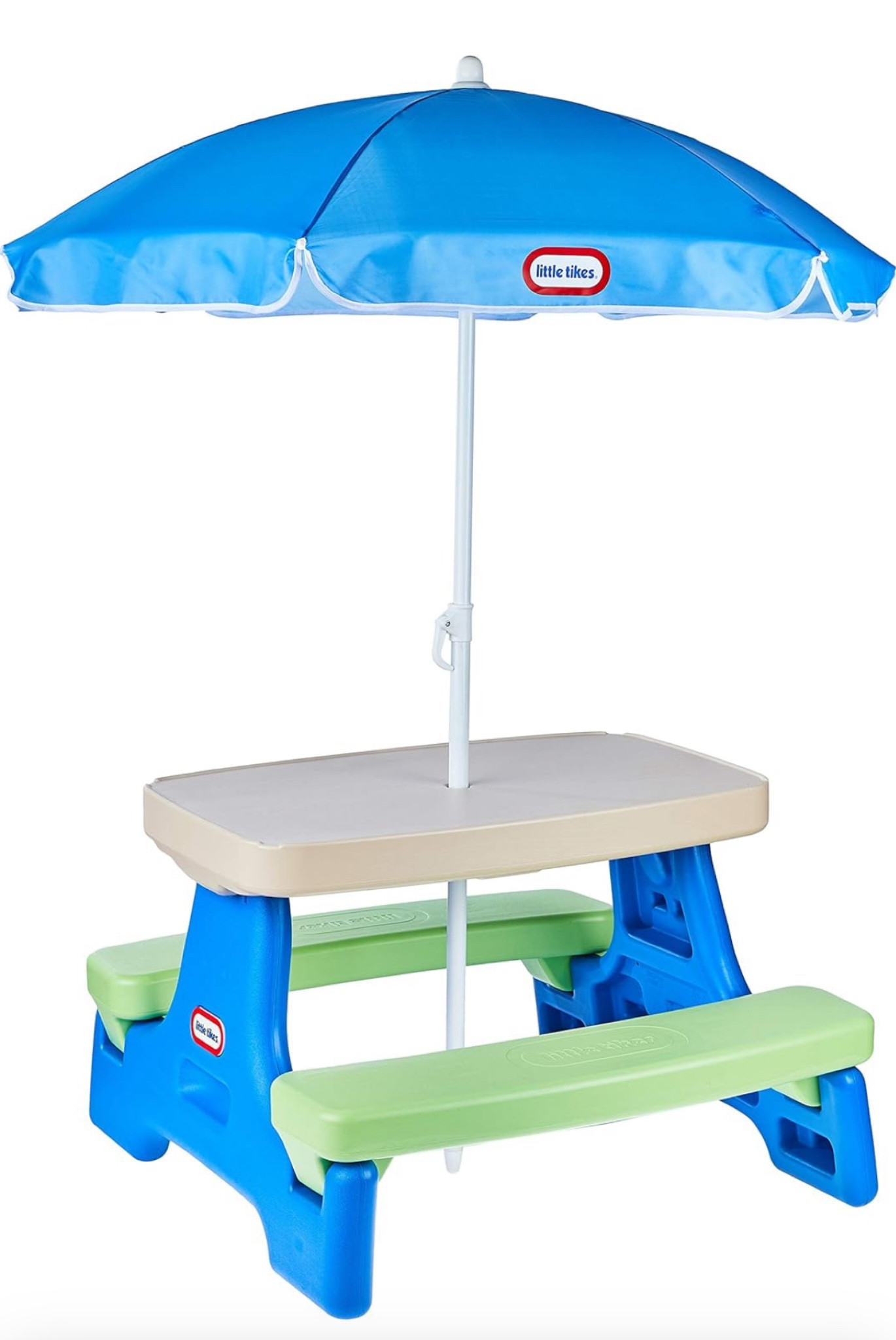 Kids & Toddlers Table And Bench Set With Umbrella