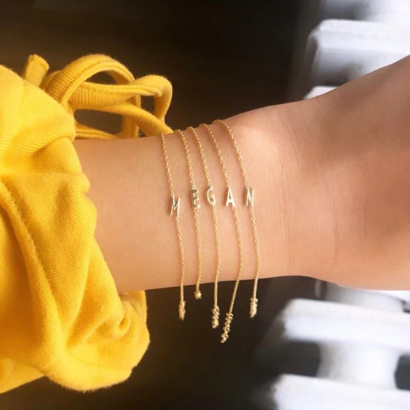 Initial Gold Bracelet | The Sis Kiss