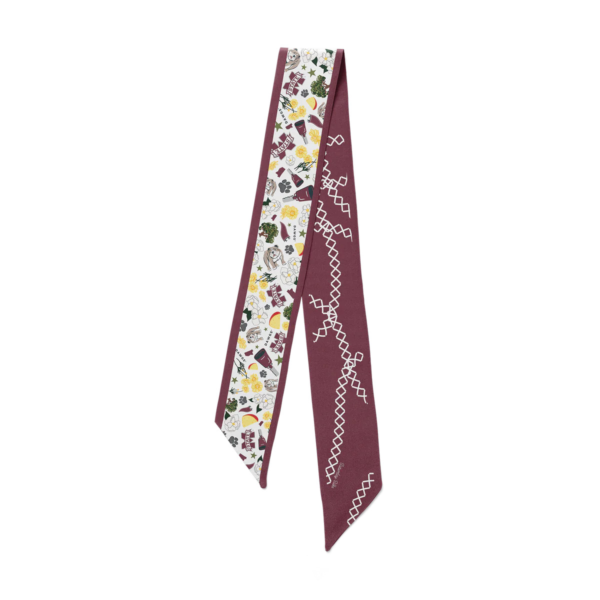 Mississippi State Bulldogs Skinny Scarf | Saturday Silks