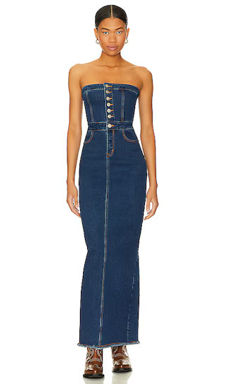 Natalia Maxi Dress in Blue | Revolve Clothing (Global)
