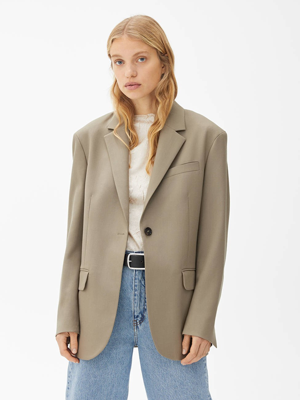 Oversized Wool Hopsack Blazer | ARKET (US&UK)
