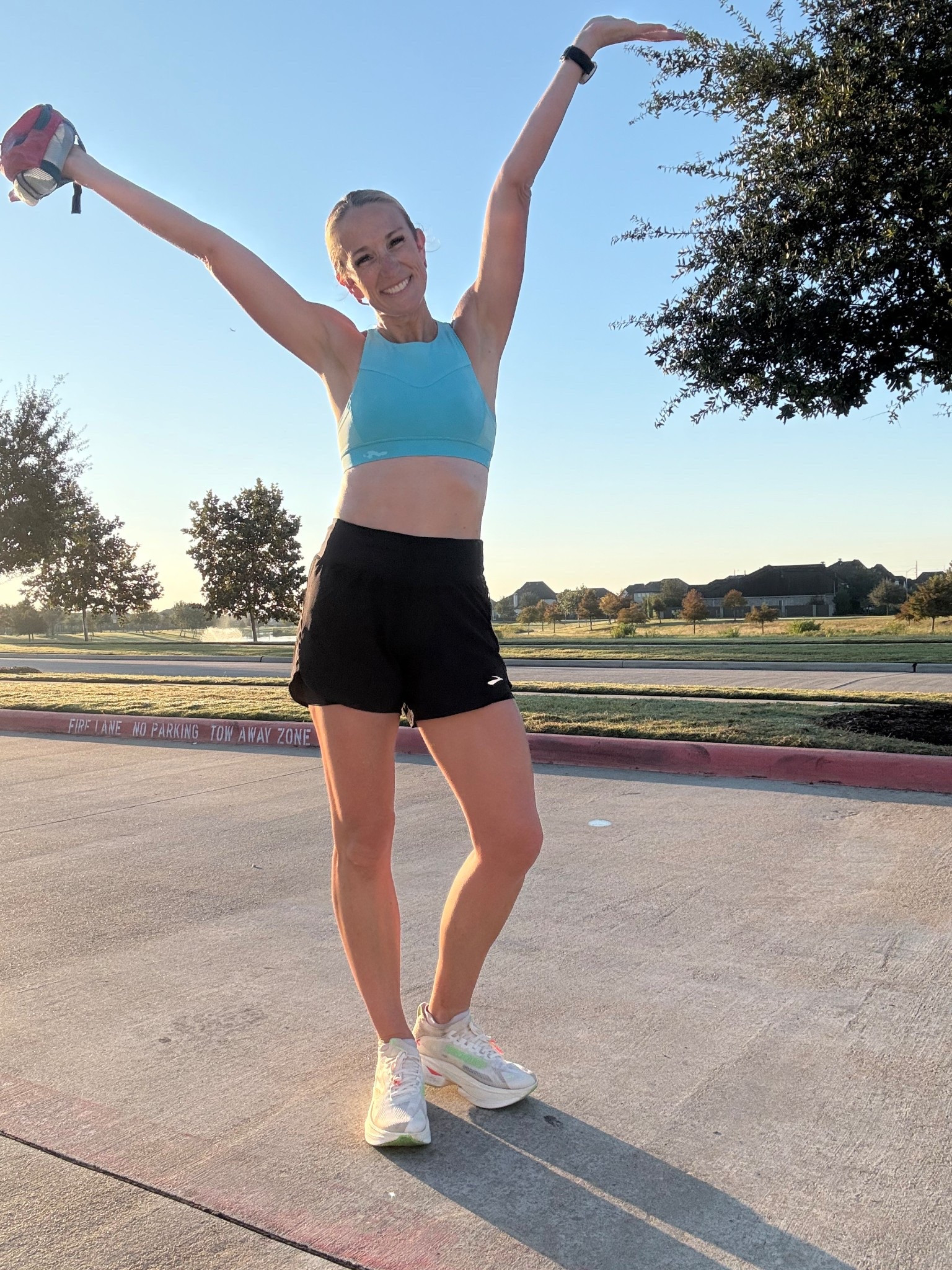 Crushing my speed work head to toe in Brooks! The Hyperion Max 3 are my GO TO for all things speed  