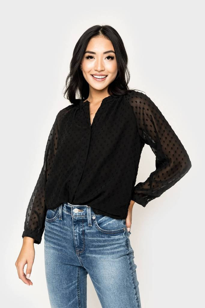 Button Front Blouse | Gibson