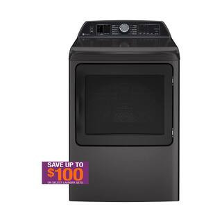 GE Profile Profile 7.4 cu. ft. Electric Dryer in Diamond Gray with Steam, Sanitize Cycle and Sens... | The Home Depot