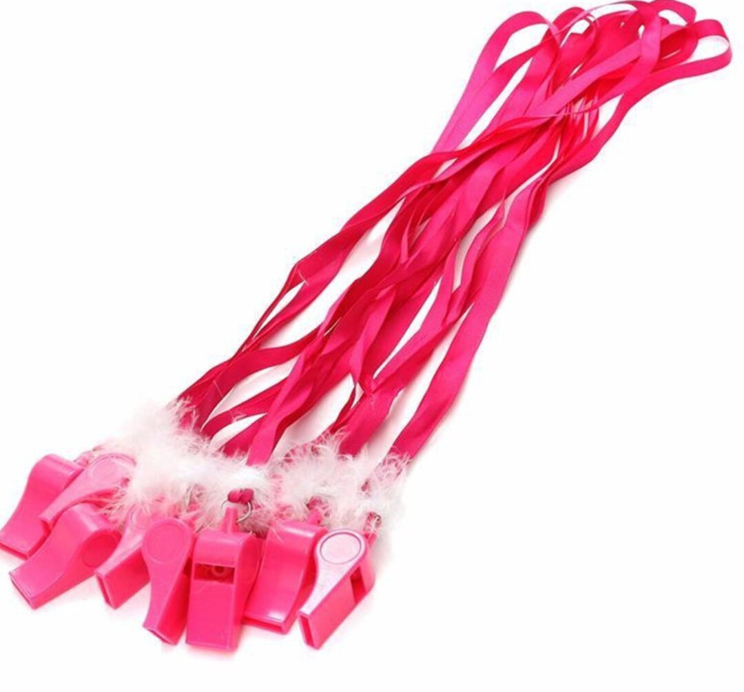 Pink Feather Whistle Bachelorette Party Birthday Party - Etsy Canada | Etsy (CAD)