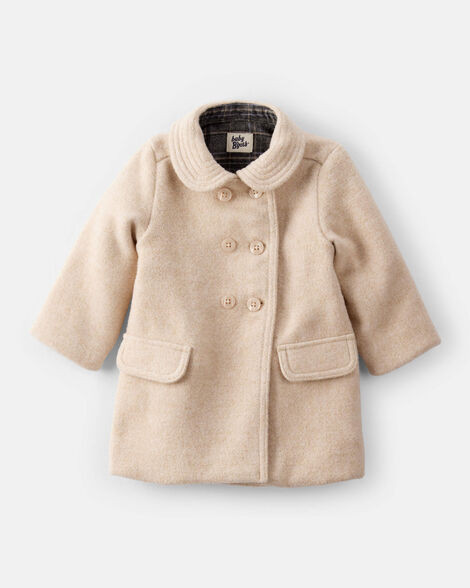 Baby Girl Long-Sleeve Fashion Peacoat - Brown | Carter's Inc