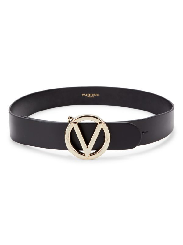 Giusy V-Logo Leather Belt | Saks Fifth Avenue OFF 5TH