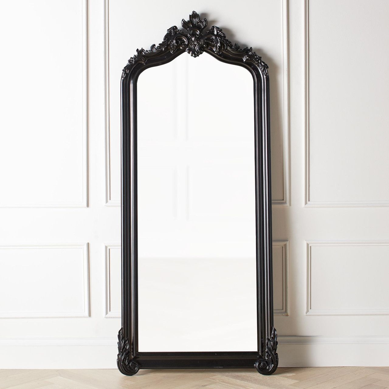 Tudor Mirror - Glossy Black | Z Gallerie