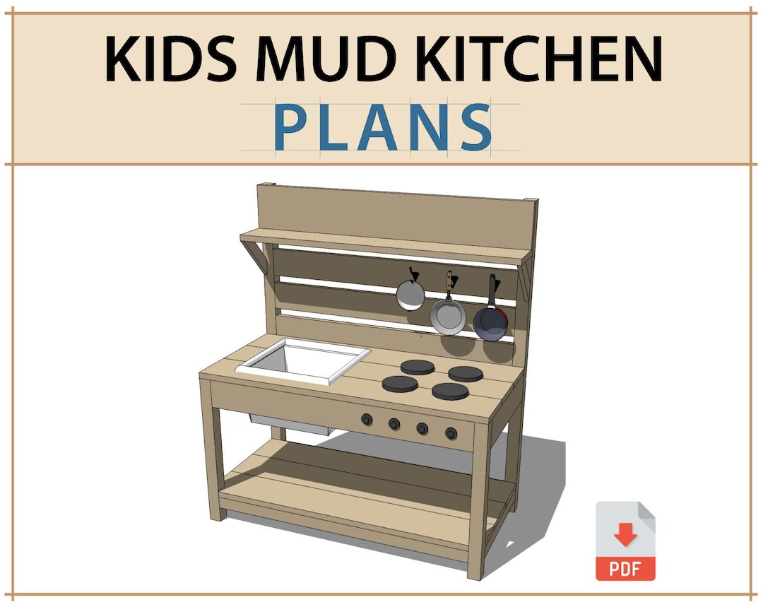 Mud Kitchen DIY Plans Easy Build Kid's Mud Kitchen Blueprint PDF - Etsy | Etsy (US)