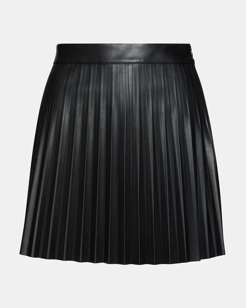 ISHA Skirt Black | Women's Pleated Mini Skirt | Steve Madden (US)
