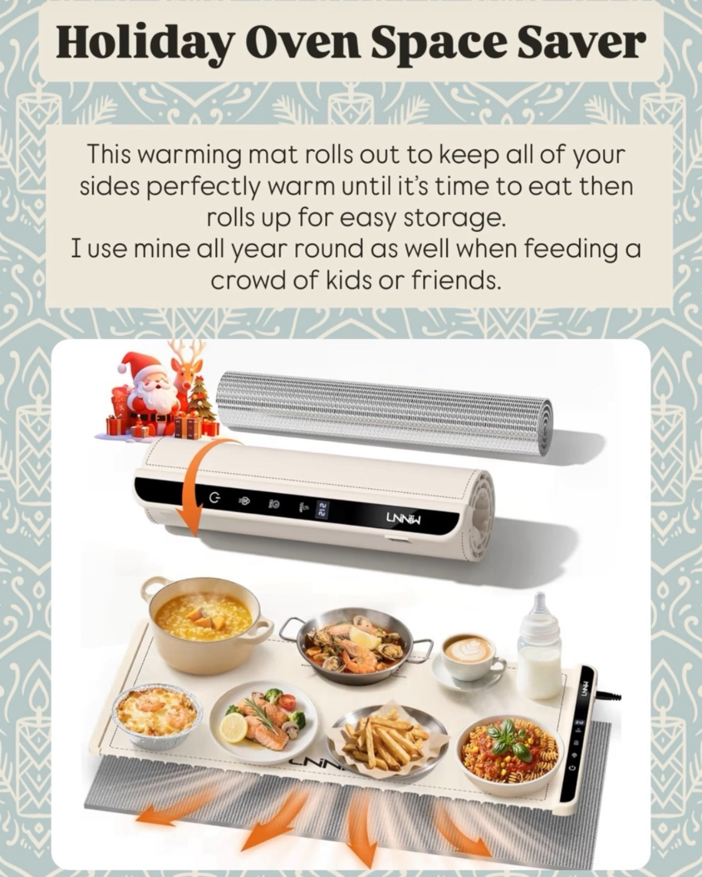 Save your oven space this holiday and all through the year with the easy to store warming mat!

#LTKmomlife #LTKHoliday #LTKGiftGuide